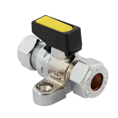 Straight C + C Mini Ball Valve with Backplate