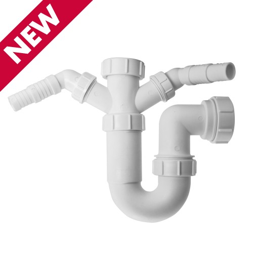 Swivel P Trap w/Twin 135° Nozzles