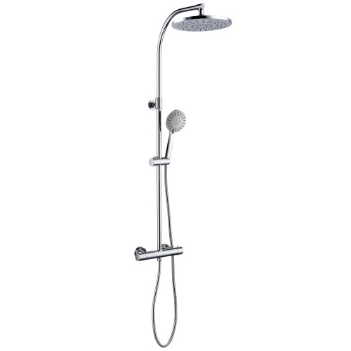 Asti Bar Shower c/w Diverter, Rigid Riser, Fixed Head and Handset